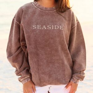 BNWT Espresso Seaside Corded Embroidered Sweatshirt
